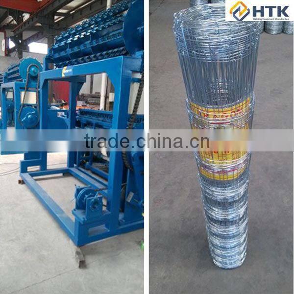 Hinge joint knot field fence machine
