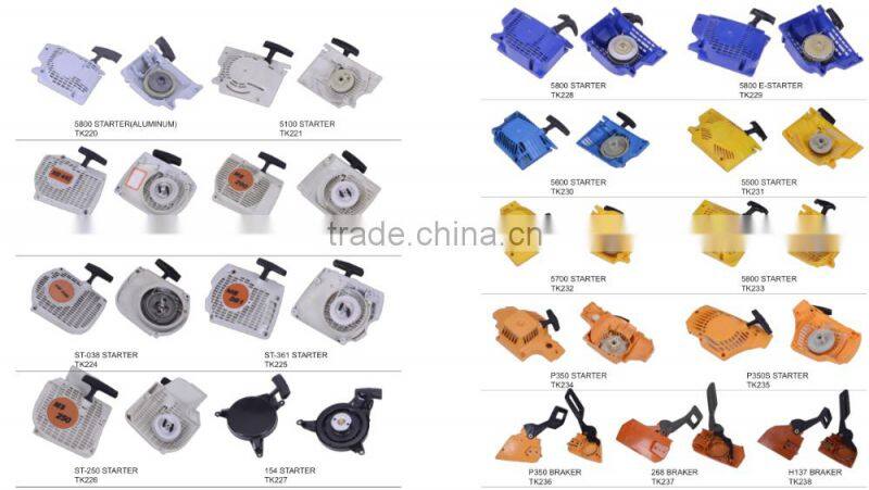 chain saw spare parts, chain saw starter,various starters