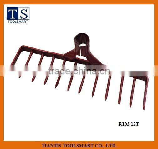 Garden rake Steel Forged Landscape Root Rake Heads leaf rake