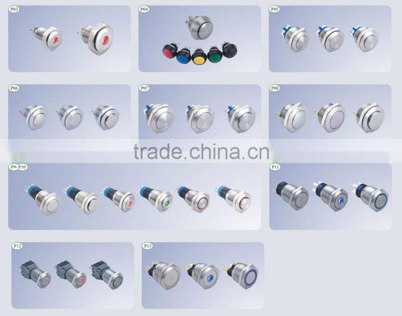 LA19-ASJ-11D-IP67-S B 24V medical treatment elevator equipment micro switch waterproof Metal push button