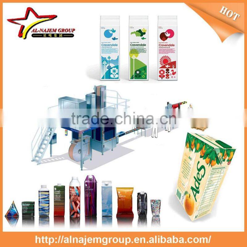 Automatic juice aseptic carton gable top filling capping and labeling machine/aseptic filling machine for fruit/milk
