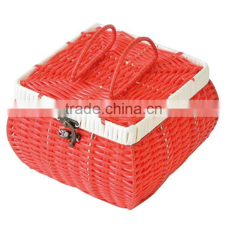 S.D washing plastic rattan cheap woven gift baskets and boxes