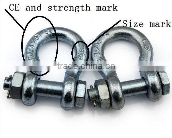 Suspension Forged Galvanized Us Type anchor snap bow Shackle price