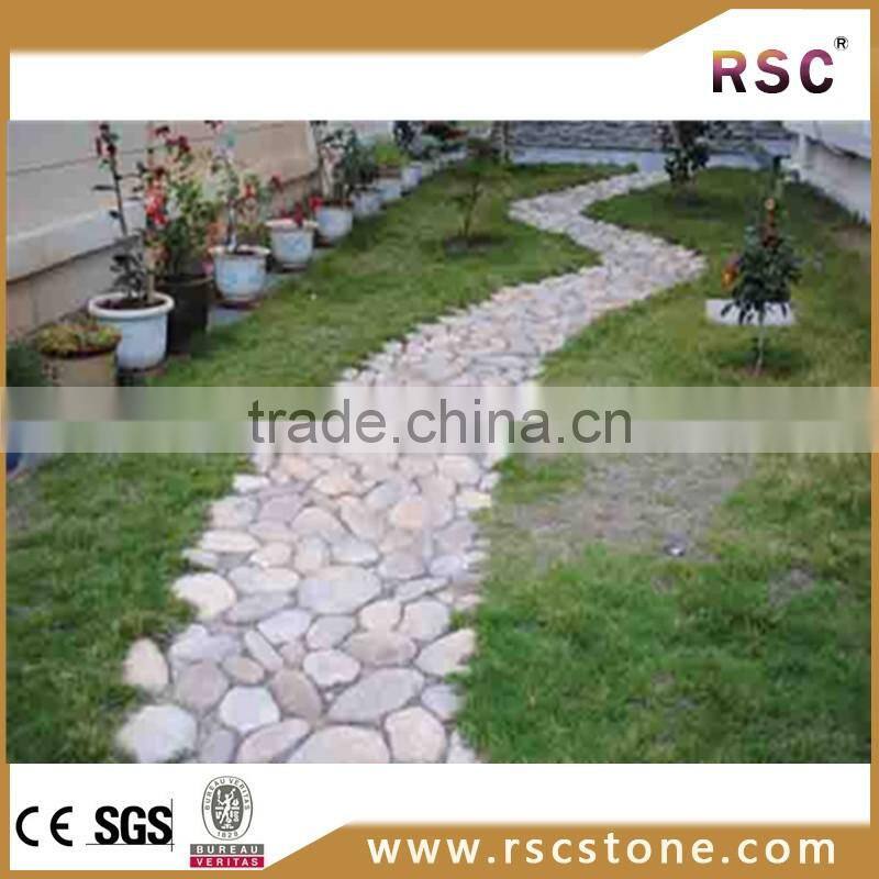 Garden white pebble stone decoration