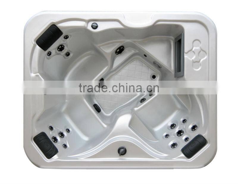 CE approved Balboa controlled Lucite Arylic Outdoor portable SPA 3 People hot bathtubs