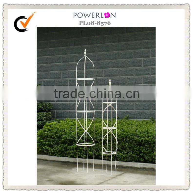 wrought iron flower support