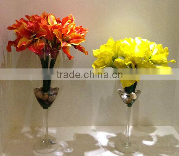 Realistic PU artificial clivia flowers for wedding decoration