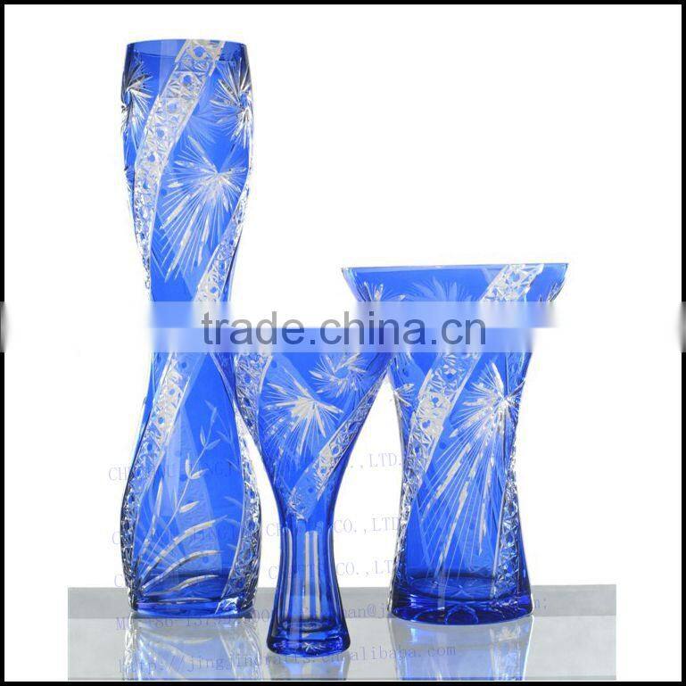 2017 new arrival overlay single flower glass vase