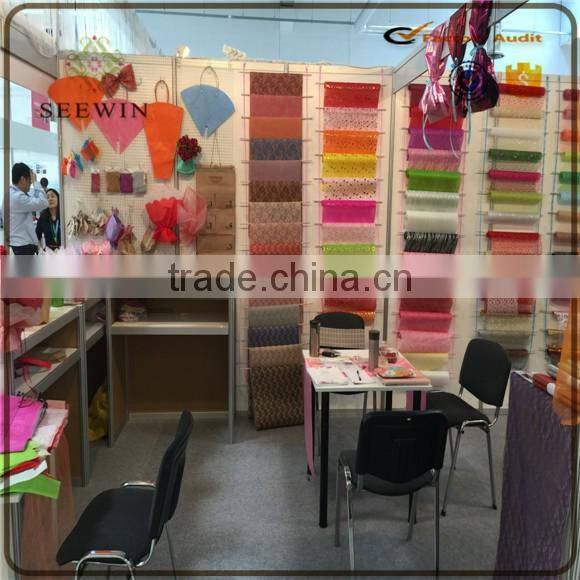 2017 hot sell rose flower linen bag wedding gift linen bag