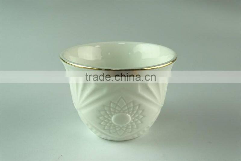high quality White ceramic tea cup sets, 6 pcs/set,with color box paking.