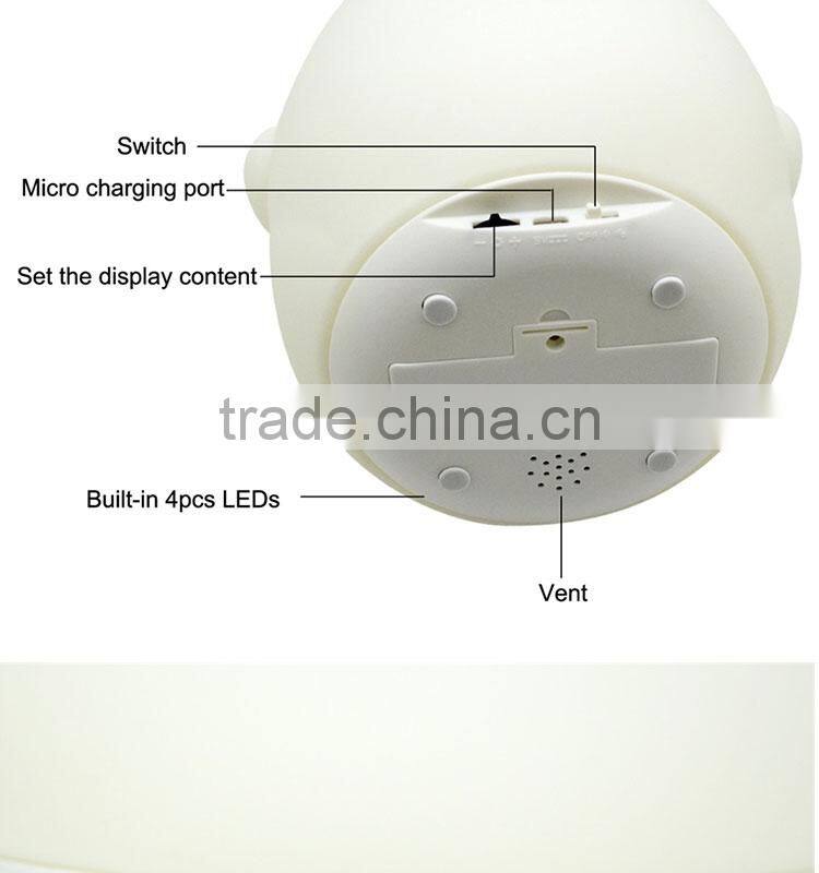decoration lighting alarm toy nightlight for kids animal led lamp