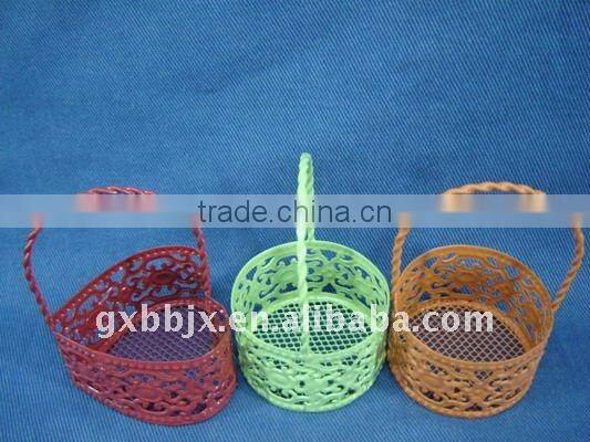 Round/Heart shaped wire storage snowflake ornaments gift baskets