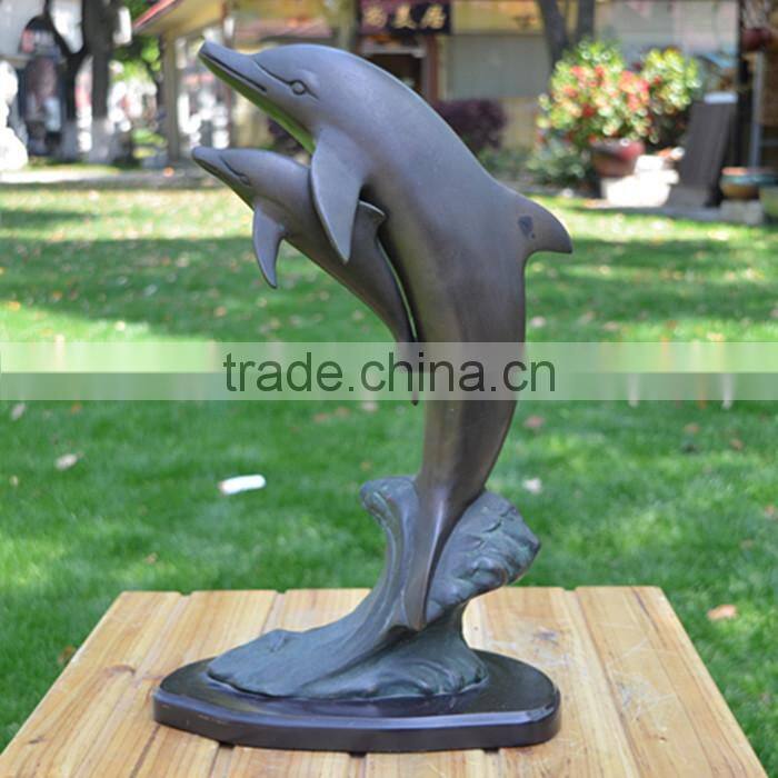 brass/bronze large animal dolphine statue for sale