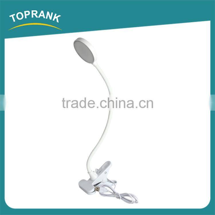 New design flexible USB rechargeable clip lamps eye protection led reading lamp