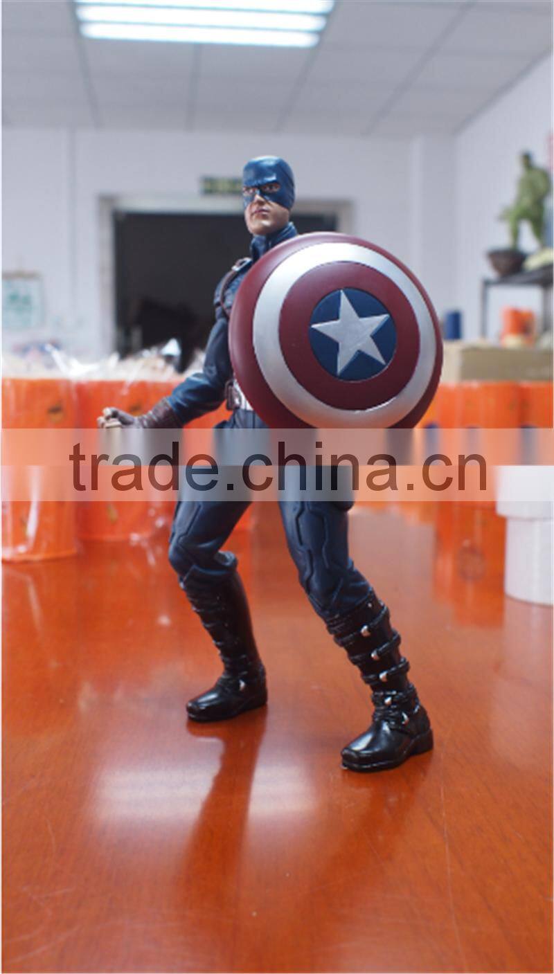 high quality hot sale resin anime character captain america statue for collection
