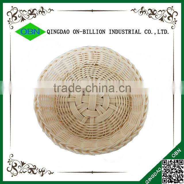 Food grade colored plastic rattan round handmade baskets