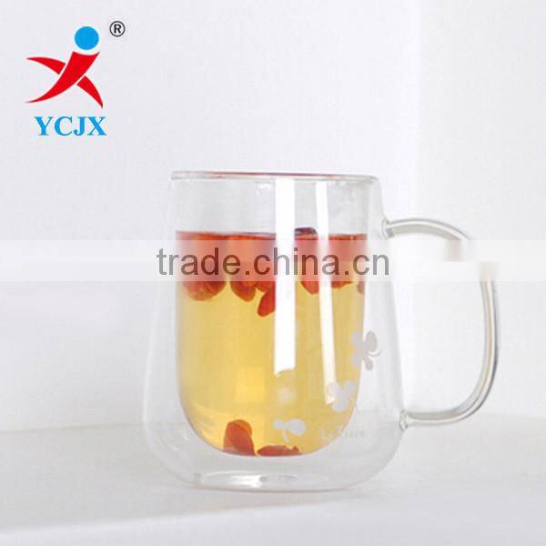 DOUBLE WALL BOROSILICATE GLASS TEA MUG SUPPLIER