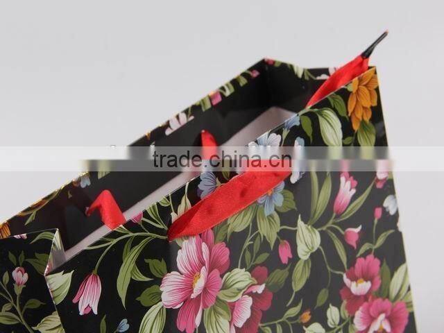 Flower Design Foldable Gift Bag / Shopping Paper Bag