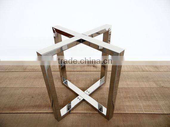 Polishing Stainless steel flat-packing furniture metal coffee table bases