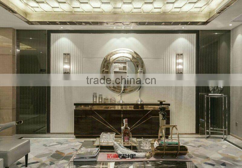 Stainless Steel Bathroom Round Shape Wall Mounted Mirror