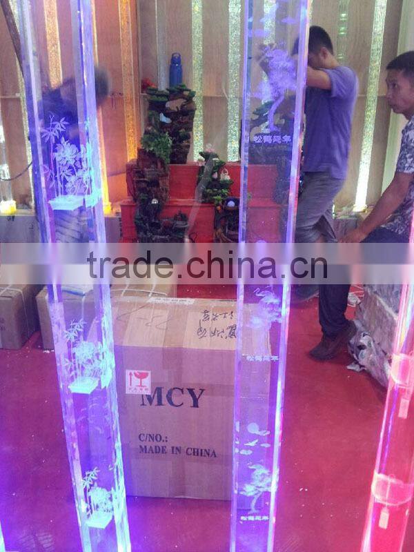 3D Laser Glass Pillars For Home Decoration