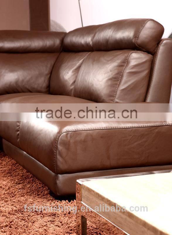 JR6006 fashion Modern style 1+2+3 full top grain leather sofa 1 set customize furniture factory