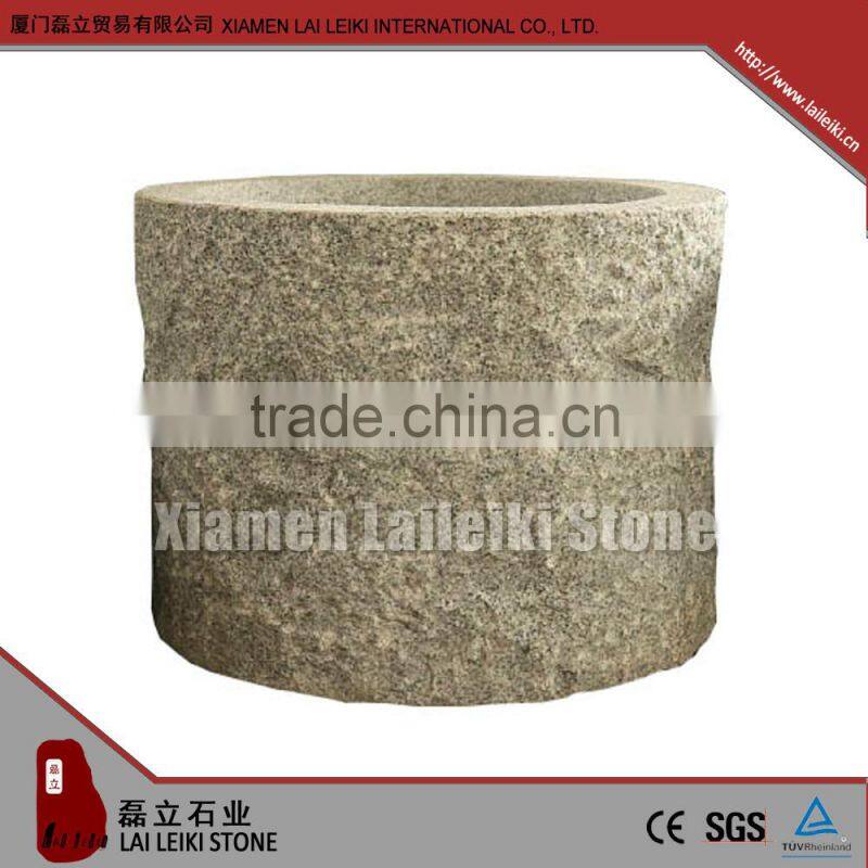 Natural Polished Granite Decorative Flower Pot