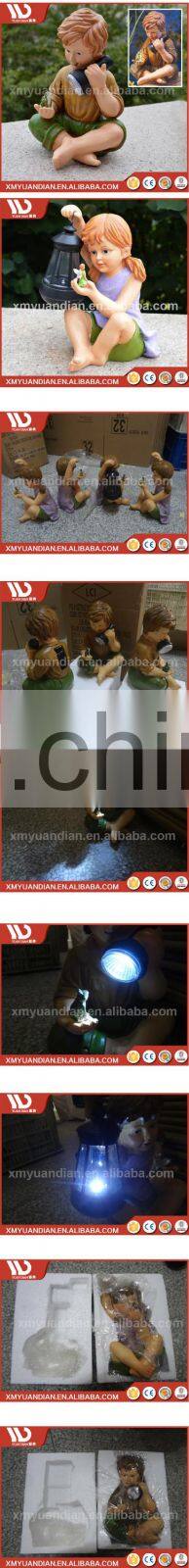 China Wholesale Websites Art Work Resin Craft Led Garden Solar Light With Timer