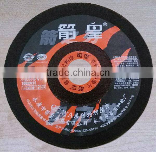 4" 100x3x16mm Grinding Wheel For Stainless Steel