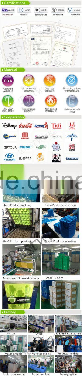 Food grade silicone rubber Anti-dust Airtight Seal Silicone Drink Cup Lids with cat head shape