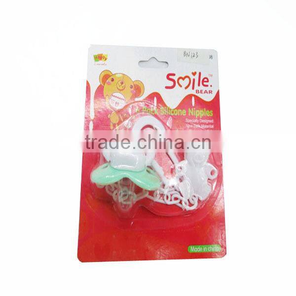 Hot Sale Large Nipple Pacifier Baby Pacifier Chain Clip