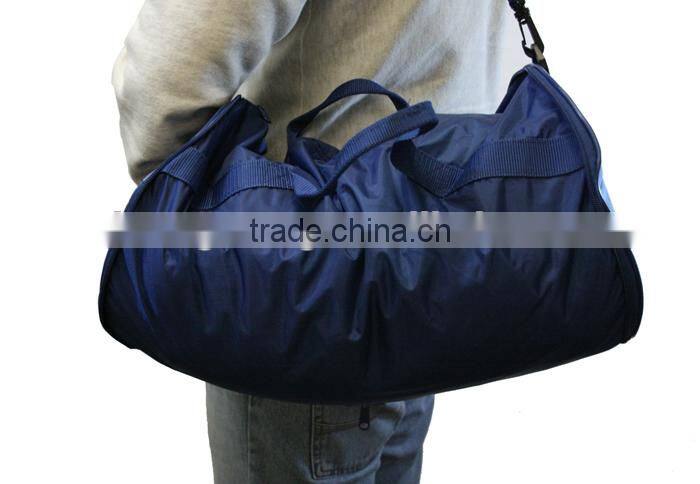 Navy Blue 420D polyester Expandable Carry-on Duffel Bag
