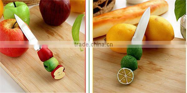 2015 stainless steel fruit shaped handle knife with pp handle