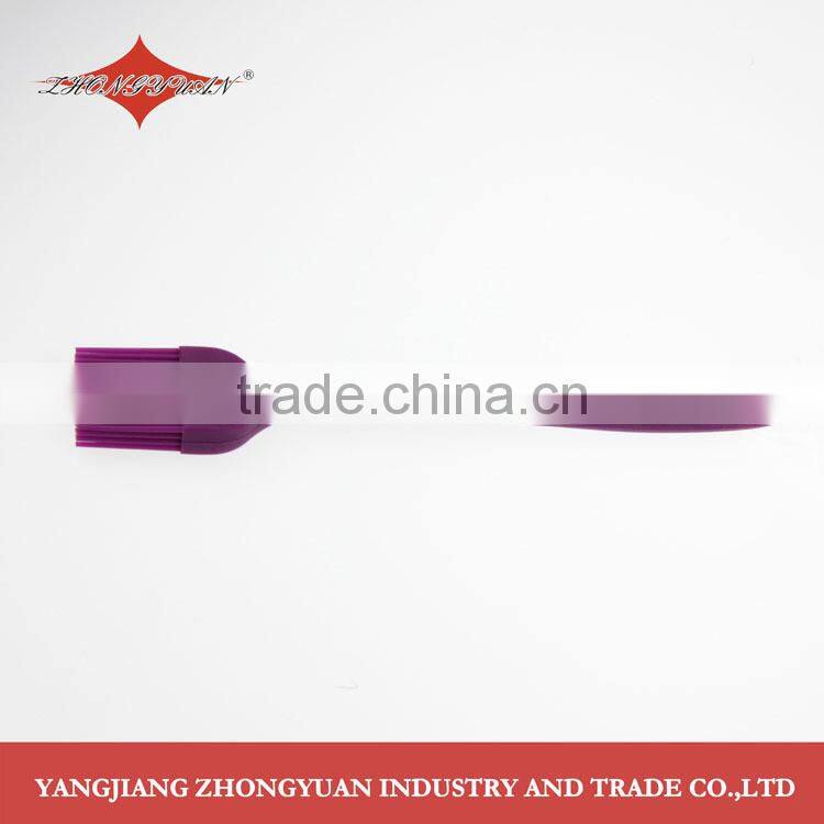 High quality mini size head silicone scraper with colorful plastic handle