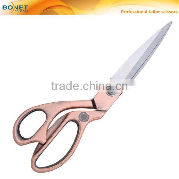 S13001G CE Certificated 8-1/2" professional gold plated tailor scissor brass handle
