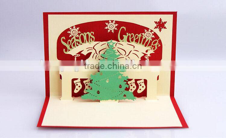 3D Christmas Tree Greeting Cards Handmade Decoration Greeting Card Wholesale