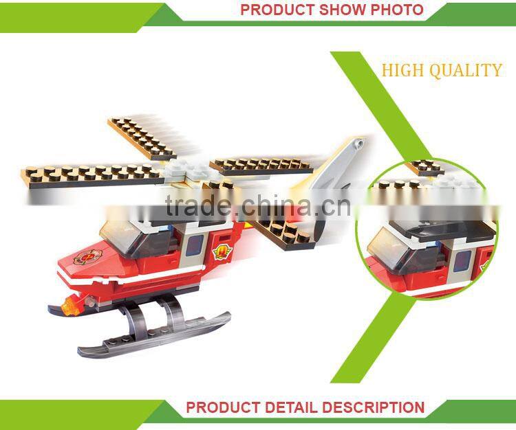 Funny plastic kids play set building bricks scale diecast model aircraft