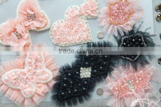 felt flower france hair clips