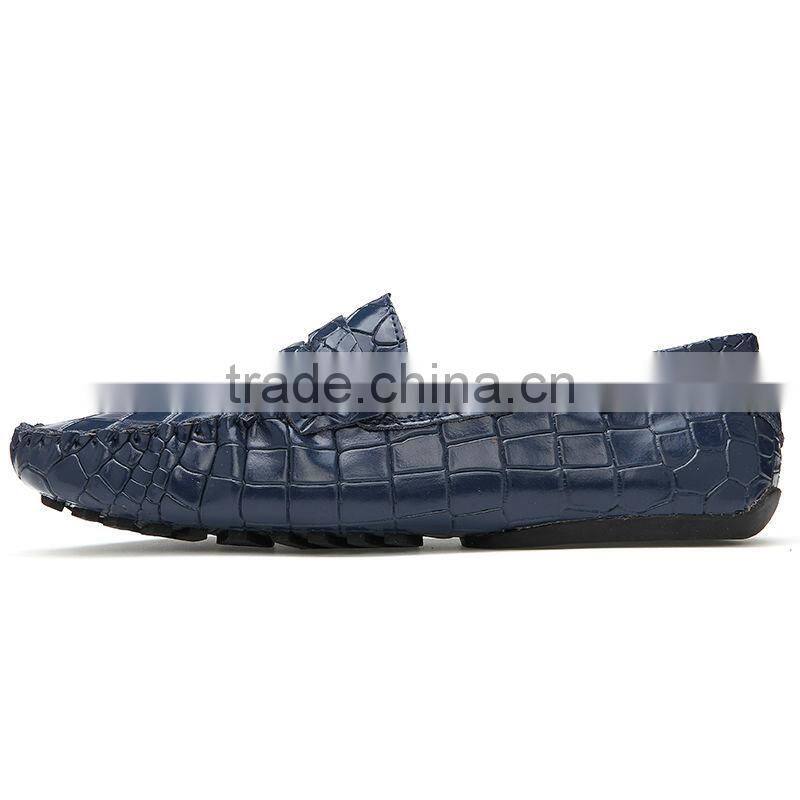 china brand crocodile leather casual shoes sample for men, high quality male peas shoes casual fashion for men