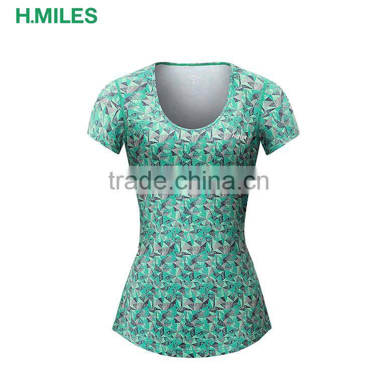 2017 Sport fully subliamtion print running short sleeve tee shirt