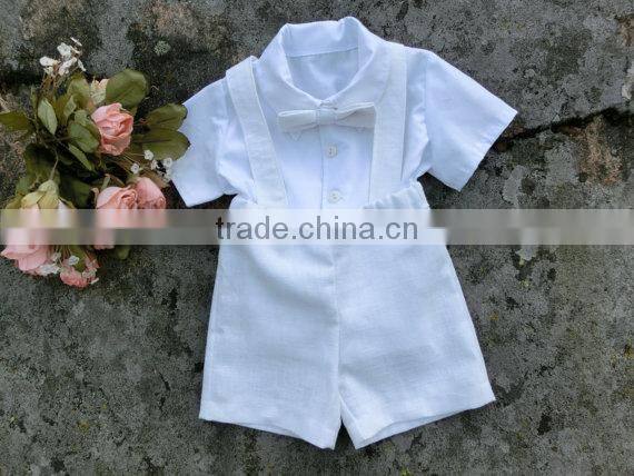 2017 new arrival Summer Children's Clothing Sets Wholesale Baby Clothes white shirt and shorts baby boy suits