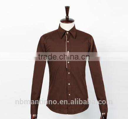 2014 casual slim shirt designs 100% cotton custom shirt men