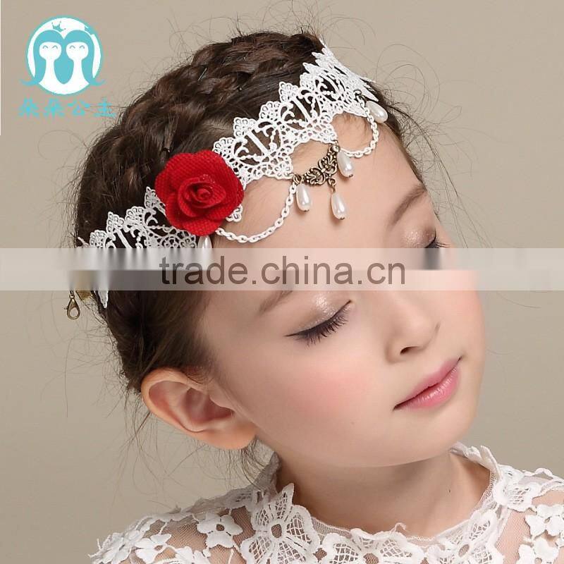 2017 Hot Sale New Arrival Fashion Flower Wedding Hair Accessories Pearl Headdress