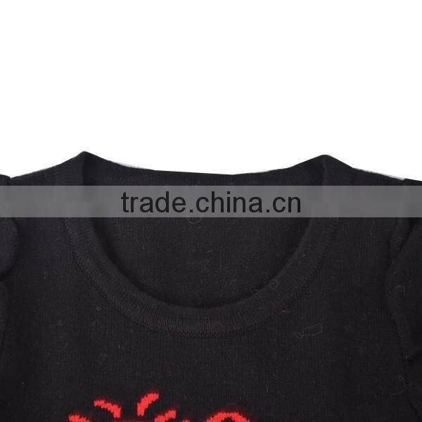 Girl's jacquard knit pattern sweater