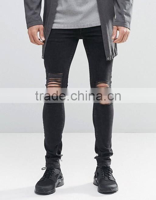 Vintage Super Skinny Jeans With Extreme Distressing