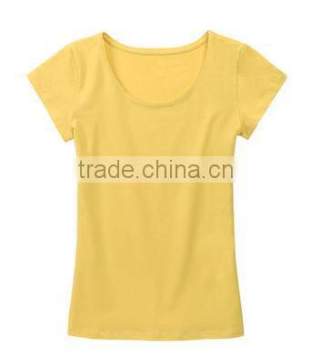 Wholesale 100% cotton blank woman t shirt 2016