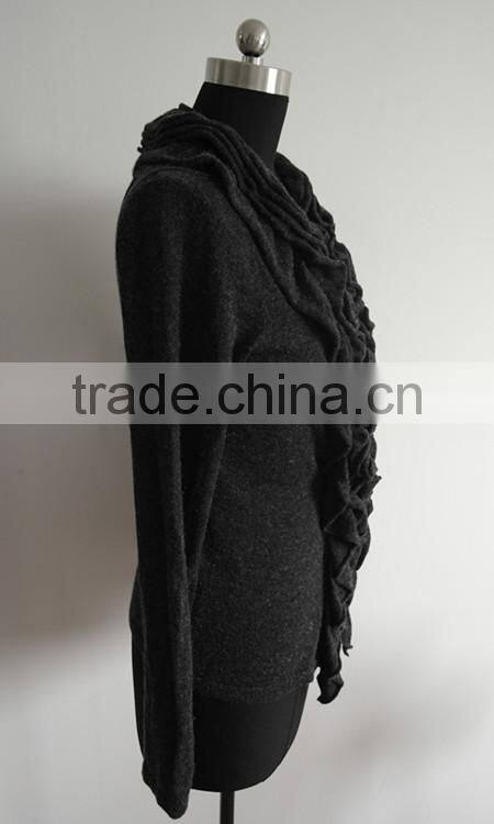 Fashion ladies lacy/lace knitted cardigan sweater