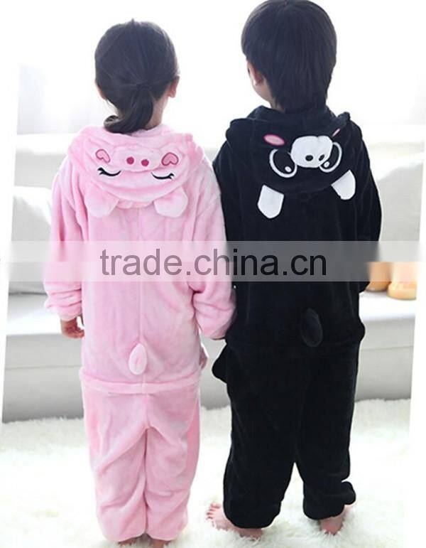 fall clothes Flannel Animal Pajamas Cartoon Winter Children Cosplay Costumes Kids One piece Clothes Halloween Costume Collection