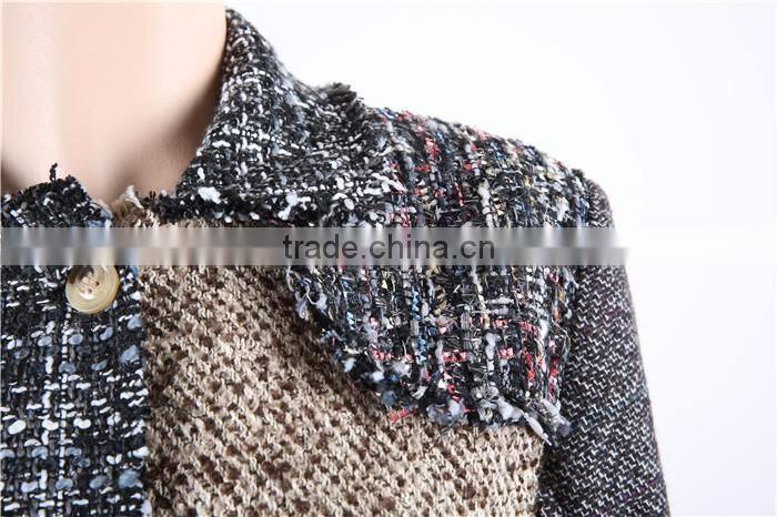 soft thick materials used fashion ladies long coat design