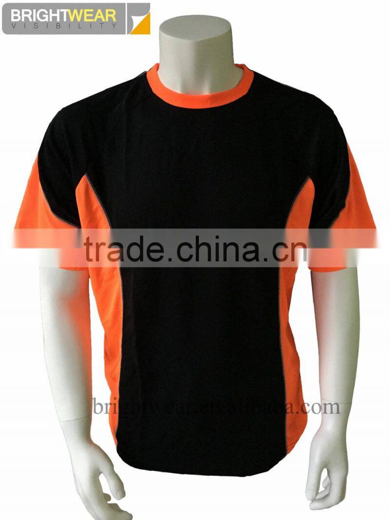 Two-tone mens short sleeve hi vis Europe reflective t-shirt